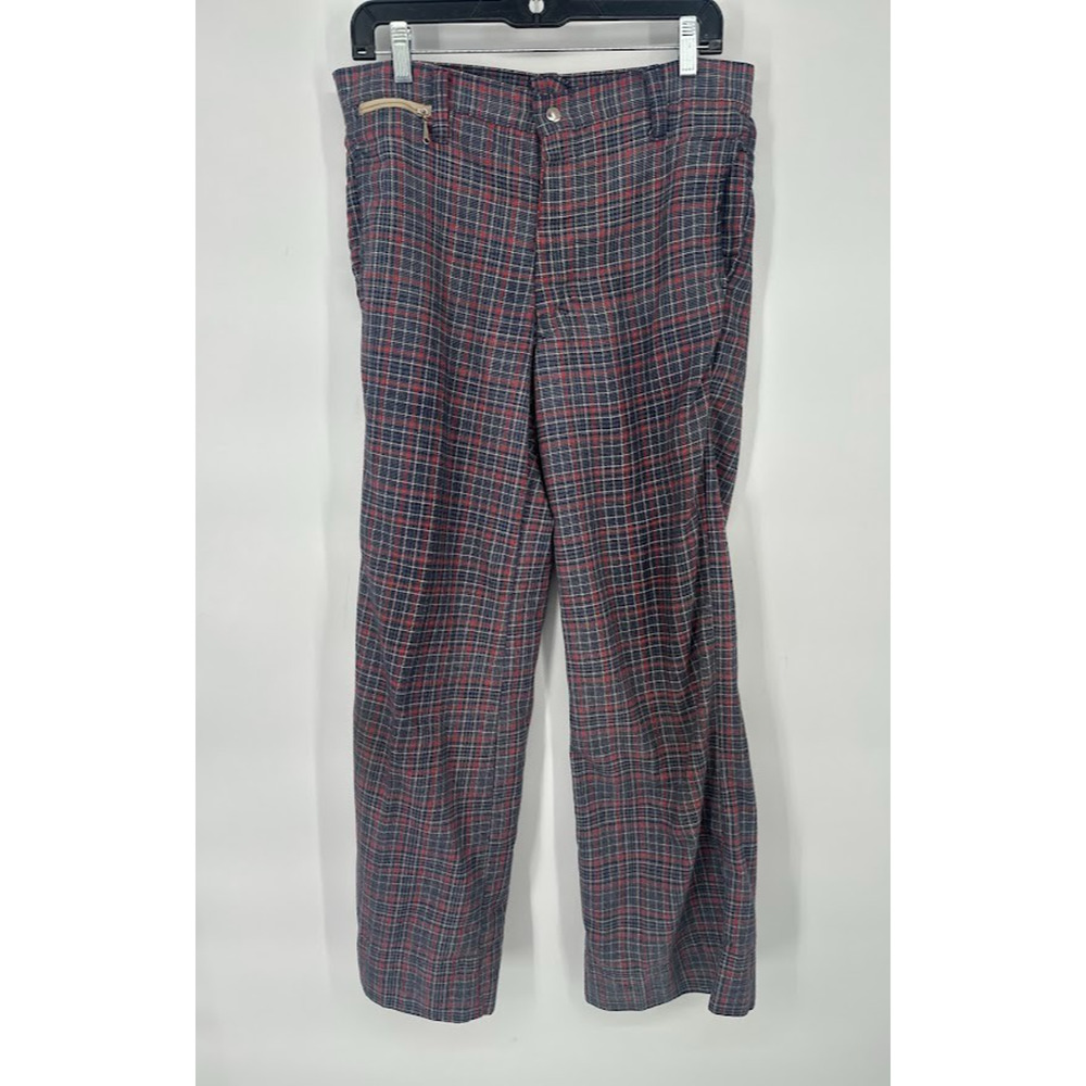 Vintage Chess‎ King Mens Plaid Pants Size 30 x 33 Retro Preppy Academia Nerdy